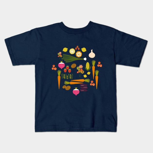 Vegetable _ Herb Garden Kids T-Shirt by bruxamagica